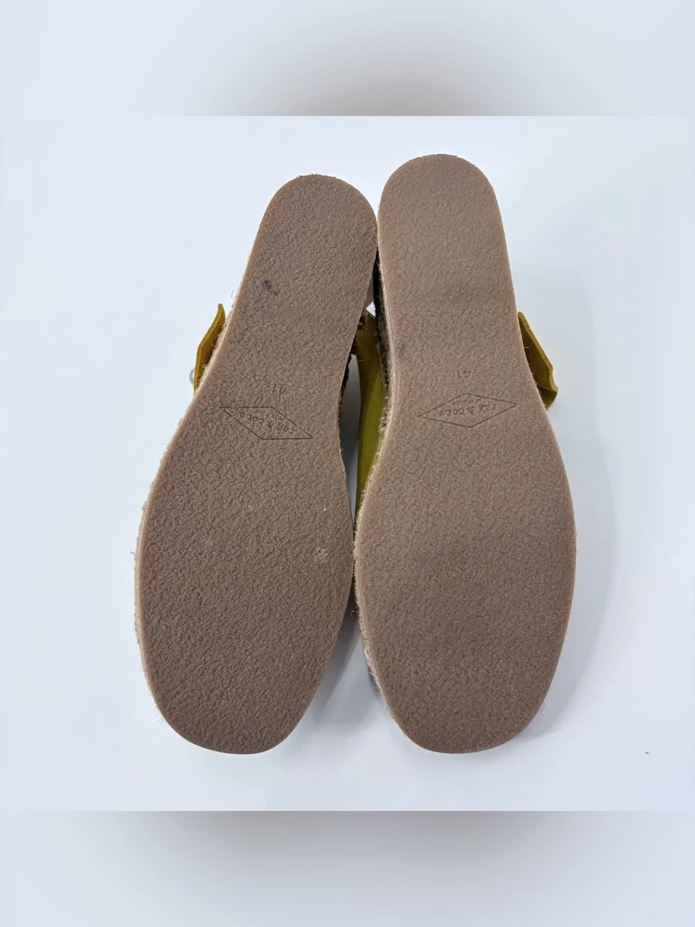 Rag & Bone Mustard Yellow Arc Suede Wedge Sandals